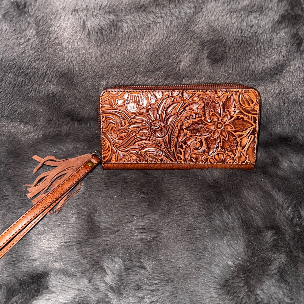 Shyanne Brown Embossed Wallet